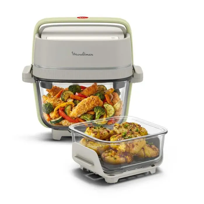 Moulinex Crisp&Go Air fryer en verre nomade et modulable 14 L et 38 L FY701AE0