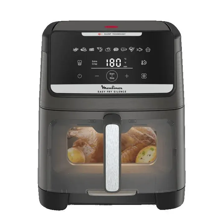 Moulinex Easy Fry Silence 7 L le air fryer XXL le plus silencieux Jusquà 8 personnes Façade amovible Fenêtre de visualisation
