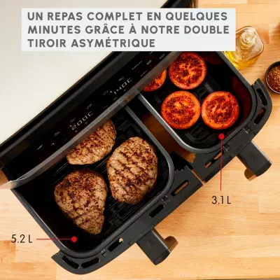 Moulinex - Friteuse Sans Huile Easy Fry And Grill Dual Xxl 8,3l Ez905d20 — vue 6