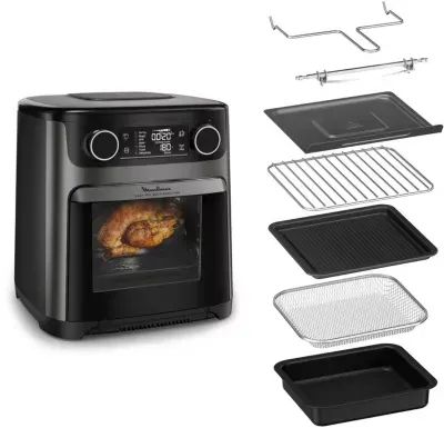 Moulinex - Friteuse Sans Huile Easy Fry Multifonction 15l Al5558f0 — coloris Noir