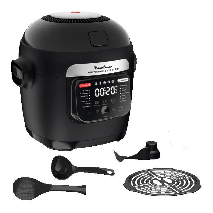 Moulinex Multicook Stir&Fry Multicuiseur et air fryer Pale de mélange automatique 14 programmes MZ7408F0
