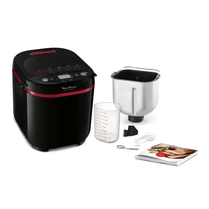 Moulinex Pain Plaisir Machine à pain 1 Kg 17 programmes Programme sans gluten Noir OW220830