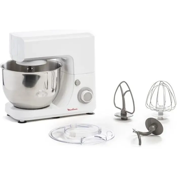 MOULINEX QA150110 Essential Robot pâtissier multifonction 800 W 6 vitesses Capacité 48L Utilisation simple Robuste