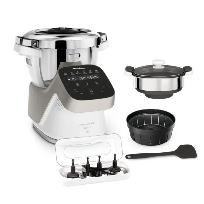 Moulinex - Robot Cuiseur Companion Pro + Cuiseur Vapeur Yy5286fg — vue 3