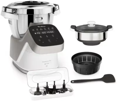 Moulinex - Robot Cuiseur Companion Pro + Cuiseur Vapeur Yy5286fg