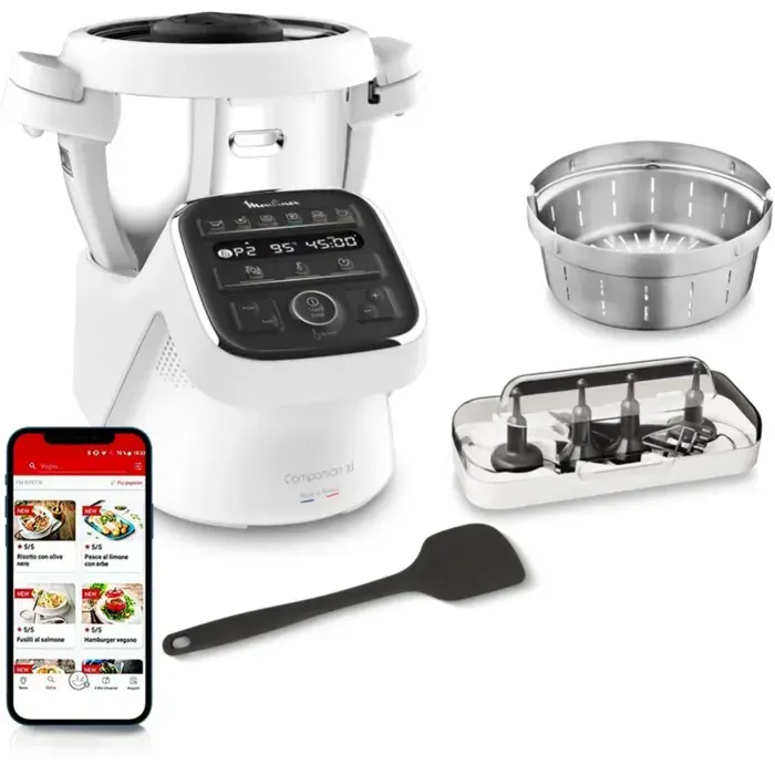Moulinex Robot cuiseur multifonctions 3l 1550w blanc/gris - hf80db10