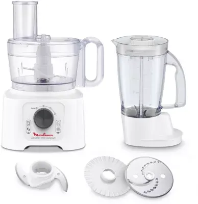 Moulinex - Robot Multifonction Fp542111 Double Force Compact Blanc