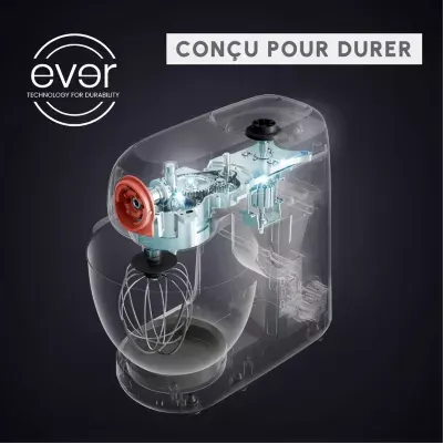 Moulinex - Robot Pâtissier Bake Partner Noir Qa525810 — vue 5