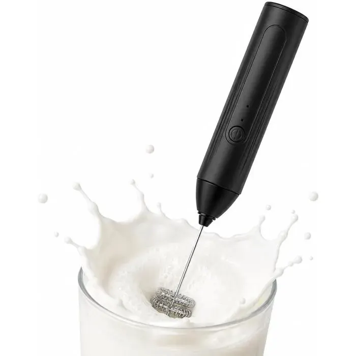Mousseur À Lait Acier Inoxydable Mini Mixeur Pour Café Matcha Cappuccino Et Milkshake Mousseur À Lait Rechargeable Portable