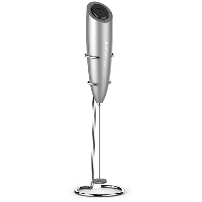Mousseur à Lait Automatiques SimpleTaste pour Cafés Expressos Lattés Cappucinos et Machiattos Acier Inoxydable avec Support e...
