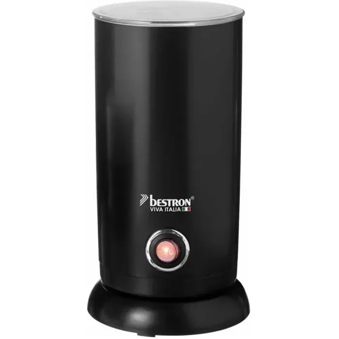 Mousseur à lait Bestron AMF8050 - Noir Aluminium - 550 W - Contenance 300 ml - Fonction rotation à 360 degrés