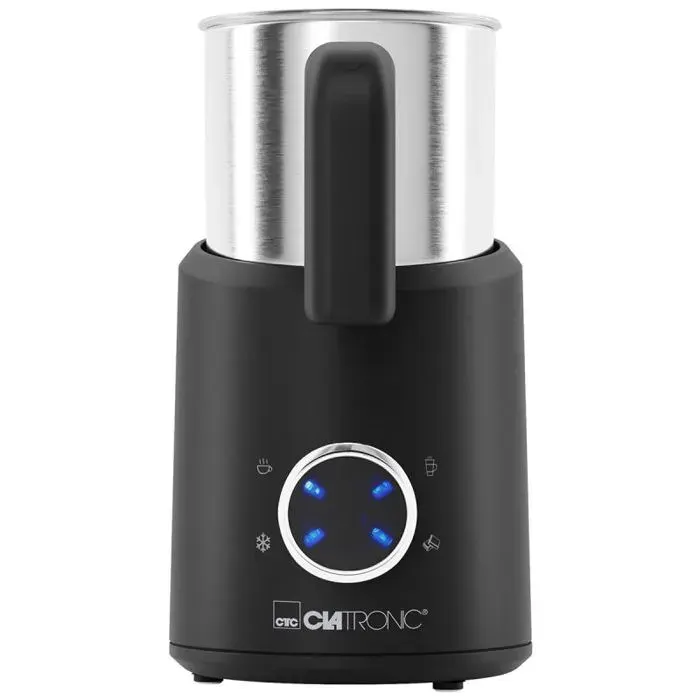 Mousseur à lait - Clatronic - MS3812 - 500W - Fonction de chauffage intégrée - Noir