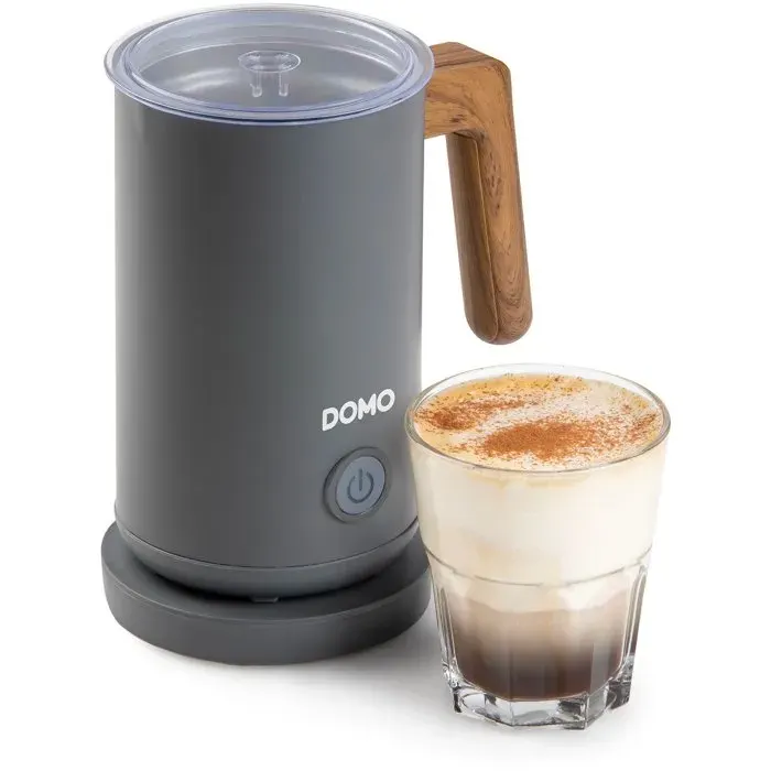 Mousseur à lait - DOMO - DO745MF - 500 W - 150 ml - Socle 360° - Gris/Bois