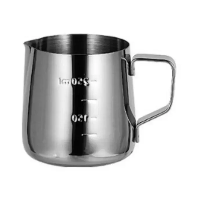 Mousseur à lait électrique - 250 ml - acier inoxydable - argenté - pour faire mousser le lait et mélanger les boissons