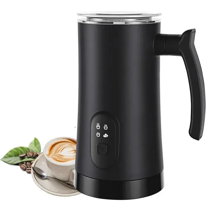 Mousseur à Lait Électrique 4 en 1 Mousseur a Lait Automatiques Chaud avec Mélangeur à Mousse Mousseur de Lait Opération Silence