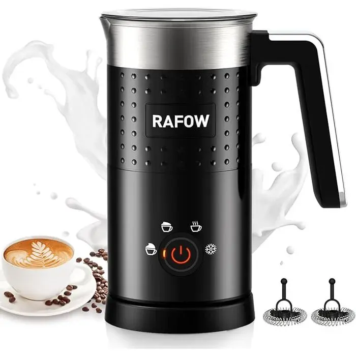 Mousseur à Lait Electrique 4 en 1 - Mousseurs à lait Automatiques Grande Capacité 300 ml Silencieux Pour mousse de MOUSSEUR A LAIT