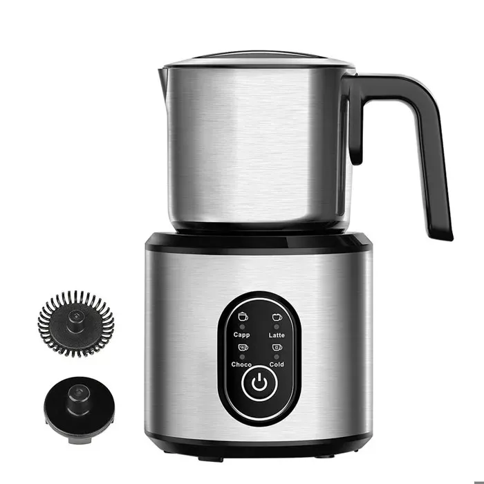 Mousseur à lait électrique 500W – 700ml –Mousse chaude et froide lait chaud chocolat chaud– 60±5°C – Pour café cappuccino latte
