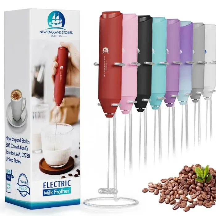 Mousseur à lait électrique à piles fouet mousseur pour café cappuccino latte matcha chocolat chaud mini mélangeur de boisso
