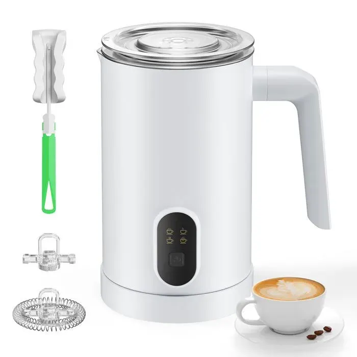 Mousseur à Lait Électrique Automatique 4 en 1 350 ML Mouss Chauffe et Frois Chauffe Lait Électrique 400W pour Cappuccino Latte