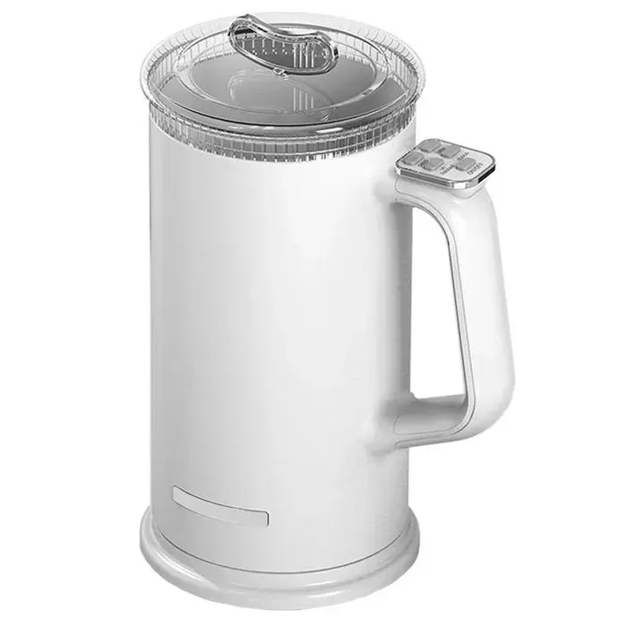 Mousseur à lait électrique blanc 500ML mousse chaude/froide chauffe rapide arrêt automatique facile à nettoyer