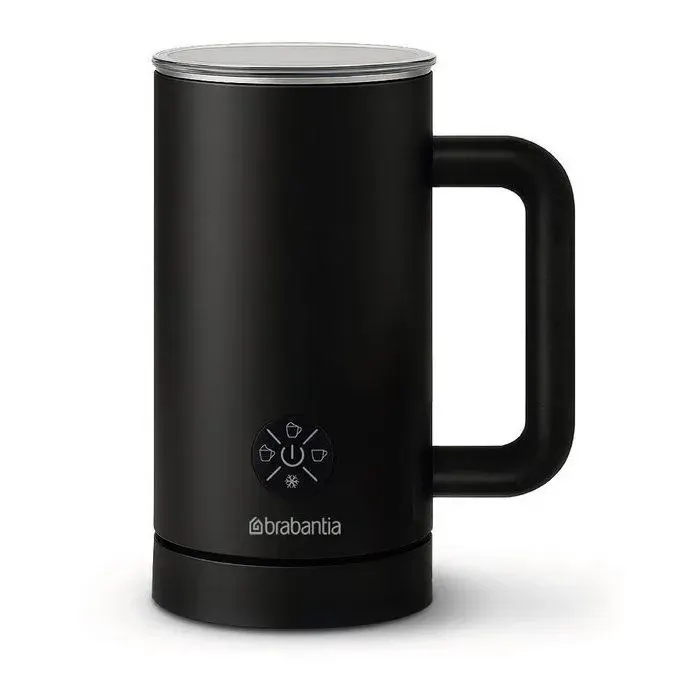Mousseur à Lait Électrique Brabantia 4-en-1 300 ml – Mousse Chaude et Froide – Chauffe Lait – Noir – BBEK1048