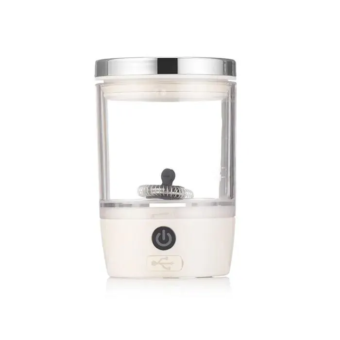 Mousseur à lait électrique portable automatique mini fouet café cappuccino appareil à mousse chaud/froid nettoyage facile Beige