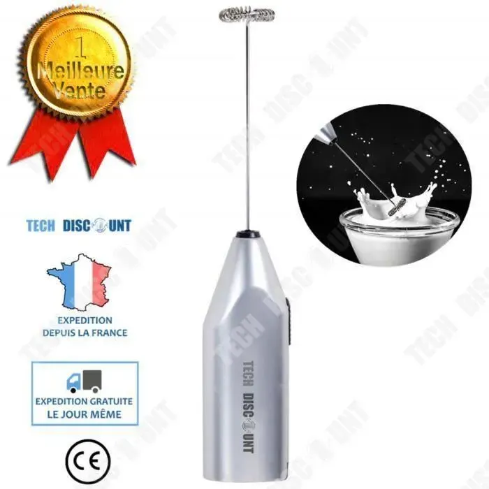 Mousseur à lait - Nespresso - Électrique - Portable - Acier inoxydable - 2 piles AA