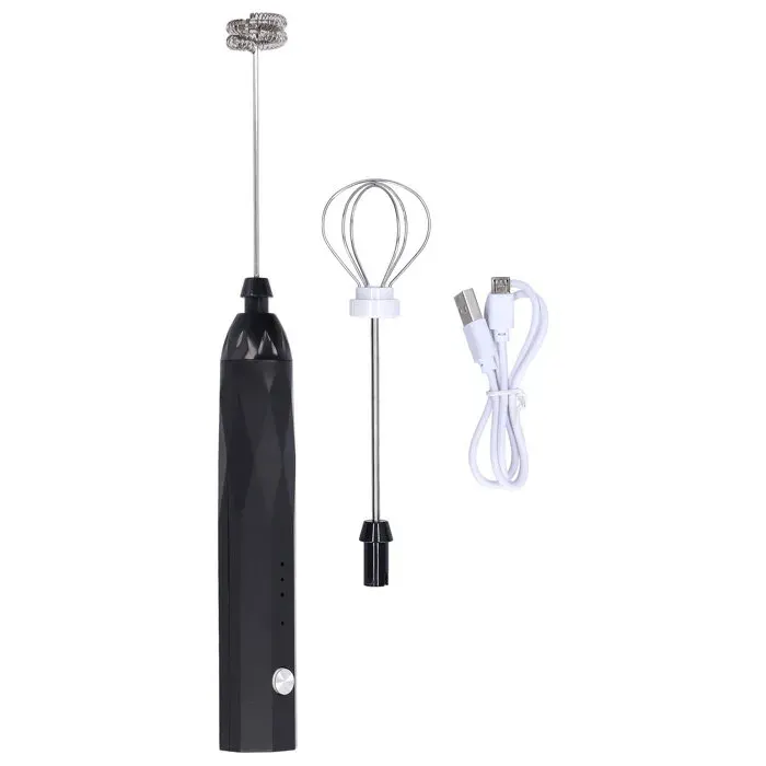 Mousseur à Main Mélangeur à Café à Faible Bruit Réglable à 3 Niveaux Charge USB pour Maison Café Restaurant