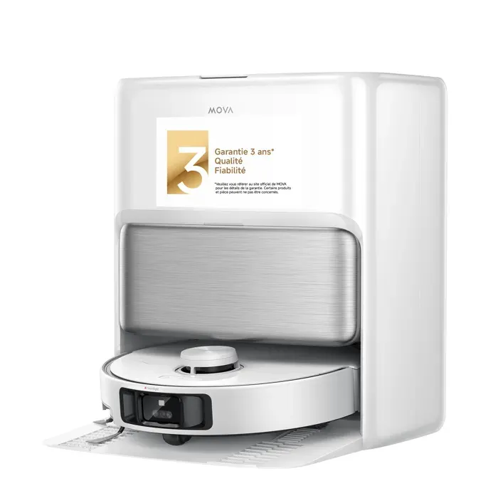 MOVA P70 Pro Ultra Robot aspirateur laveur avec station30000Pa lavage à 100°C navigation Dual-Laser sac à poussière 3.2L