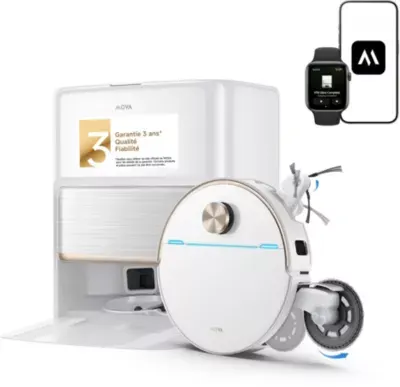 Mova - Robot Aspirateur Laveur V70 Ultra Complete Blanc