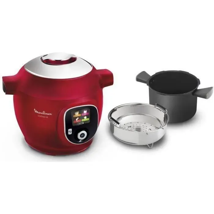 Multicuiseur - MOULINEX - CE85B510 - 6 L - 180 recettes - Rouge