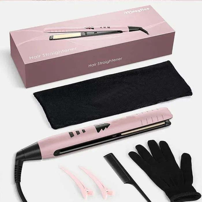 Multifonctionnel cheveux lisseur plat fer céramique boucle température réglable
