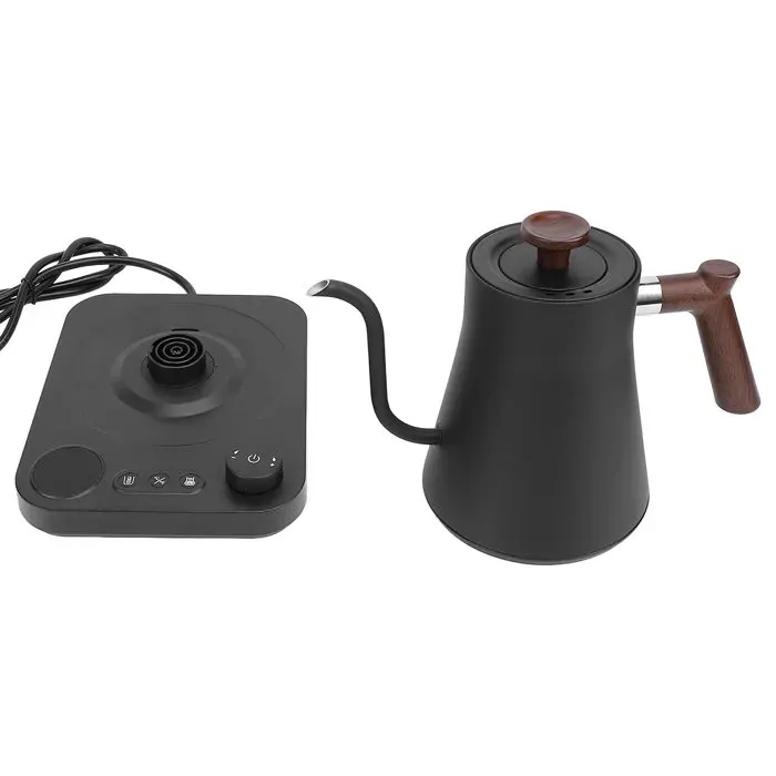 Mxzzand bouilloire à café électrique Mxzzand bouilloire à verser Bouilloire electromenager electrique Prise UE noire 220V