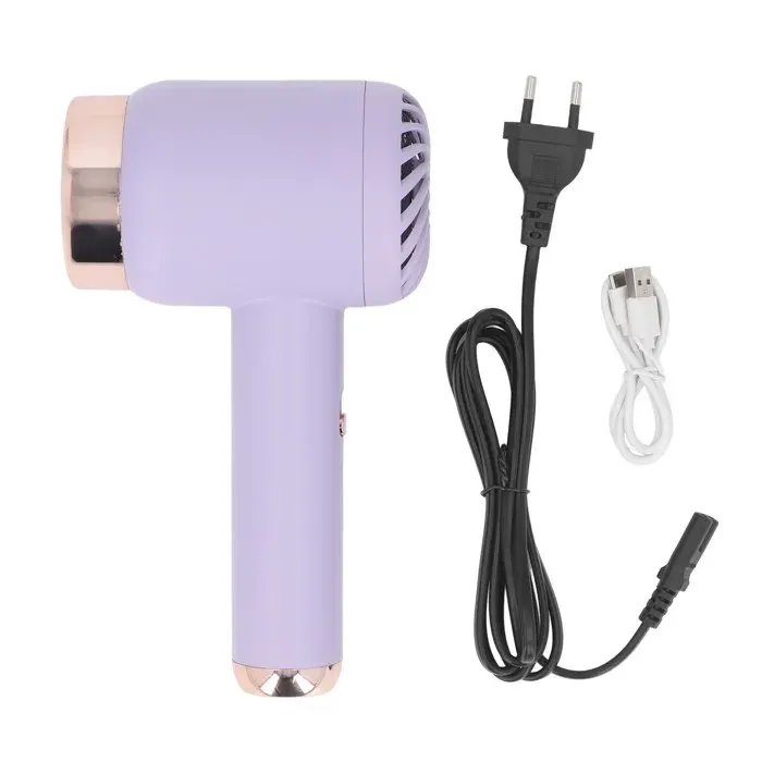 Mxzzand sèche-cheveux ionique sans fil Sèche-cheveux ionique à brancher et à charger electromenager pieces Gris foncé Violet