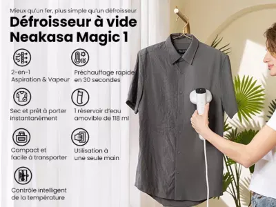 Neakasa - Défroisseur Vapeur Magic 1 Avec Mode Aspiration — vue 4