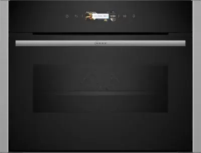 Neff - Four Micro Onde Combiné C24mr21n0 - Combiné Micro-Ondes - Écran Tactile - Série N70 Circo Therm — coloris Inox