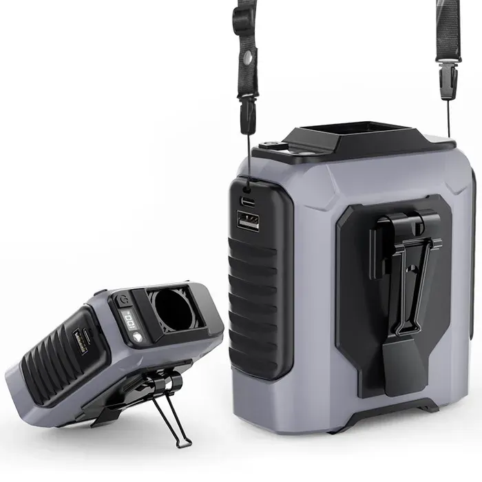 NEOZHOU Ventilateur portable à clip ceinture – 3 vitesses rechargeable mains libres idéal pour travail marche et extérieur
