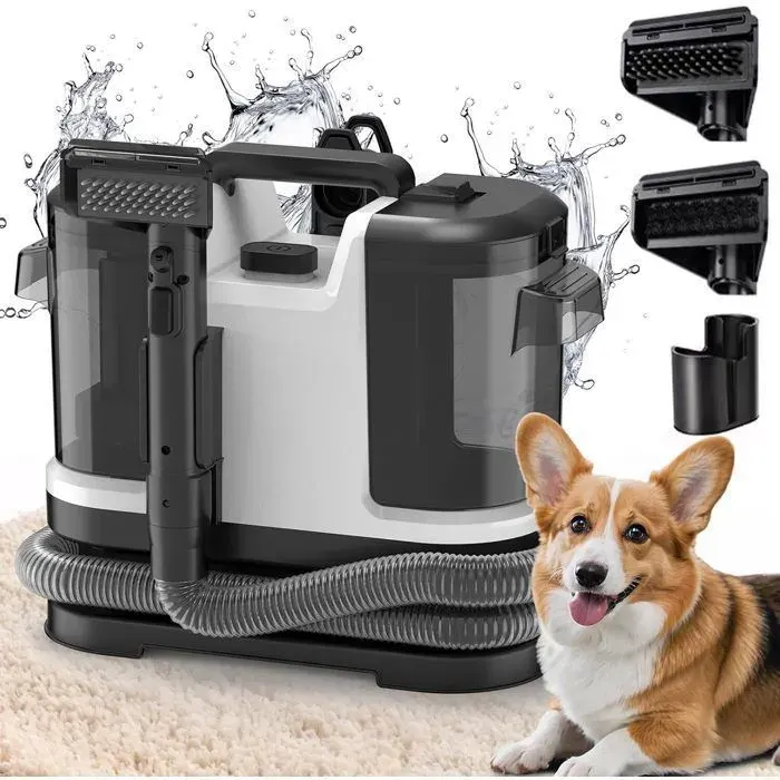 Nettoyant pour canapés Détachant - 500W - Réservoir 0.8L/17L - Pour canapé Tapis Rembourrage - 12000Pa - Nettoyeur canapé tissu
