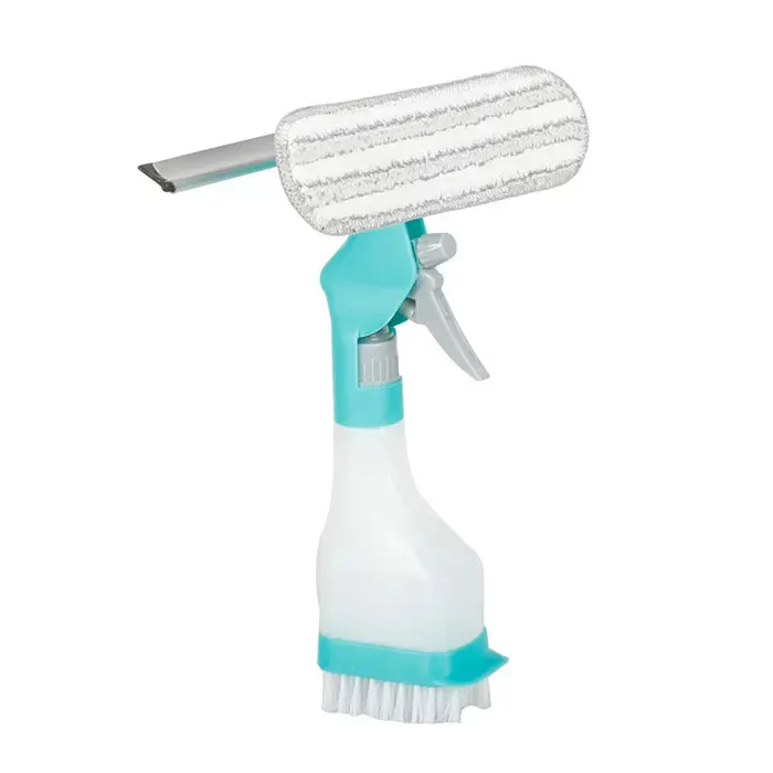 Nettoyant vitres 4 en 1 – Nosheir – Brosse pulvérisation raclette – sans trace – pour maison voiture salle de bain
