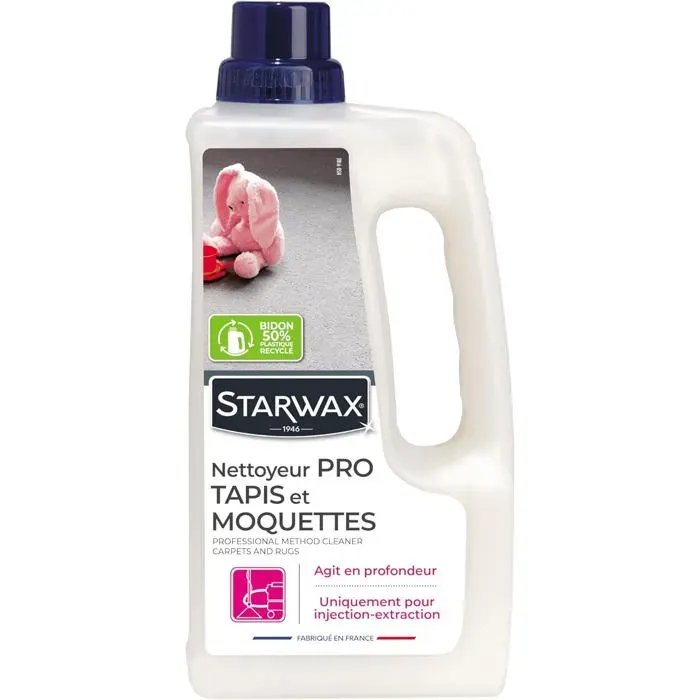NettoyantPropour Shampouineuse Injection Extraction.Nettoie en profondeurRavive les Couleurs sur Tapis Moquettes Canapés.Laisse