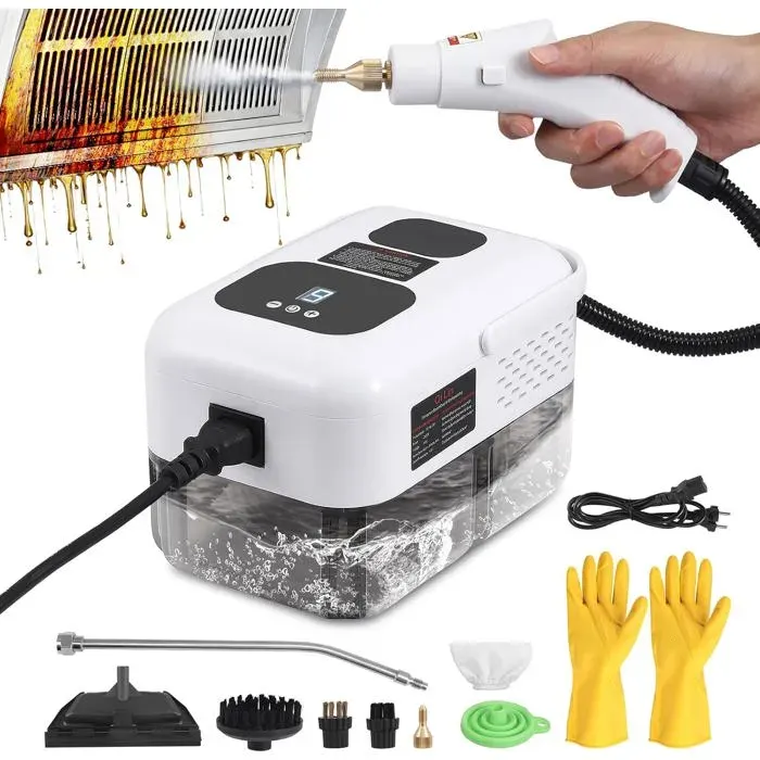 Nettoyer À Vapeur 2500W Nettoyeur Vapeur Professionnel Avec 6 Têtes 1200Ml Réservoir DEau De Grande Capacité Nettoyage Vapeur Po