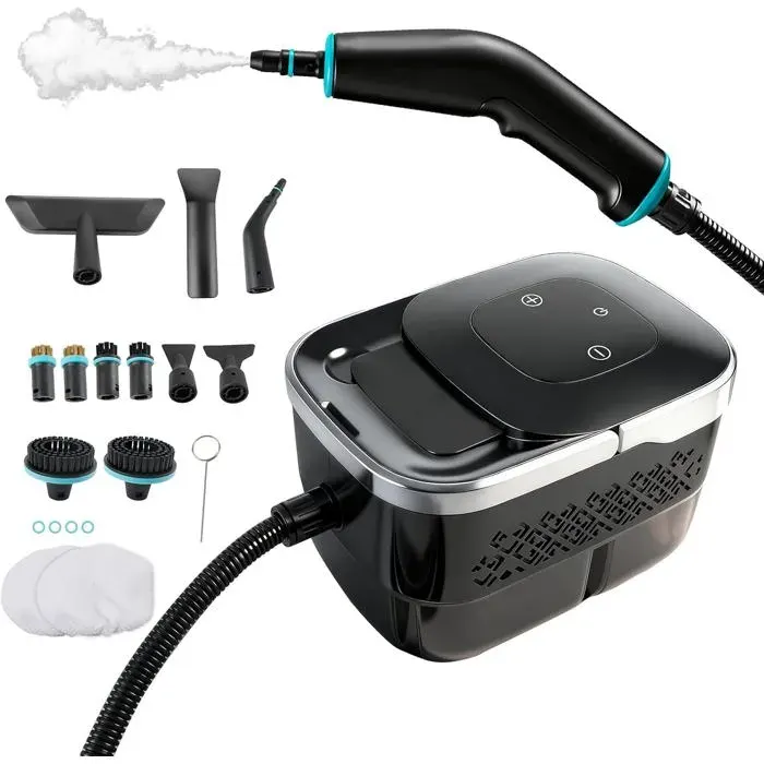 Nettoyeur à main vapeur haute pression 2500W 4 barréservoir de 1250ml6 niveauxappareil de nettoyage sous pression haute