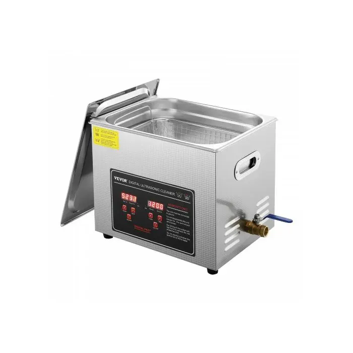 Nettoyeur à Ultrasons 10 L Bac Ultrasons avec Chauffage et Minuterie Temps Réglables 0-30 min