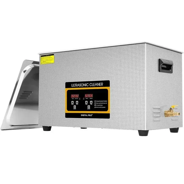 Nettoyeur à Ultrasons 30L avec Chauffage Temps et Température Réglables Appareil de Nettoyage Ultrasonique pour les bijoux
