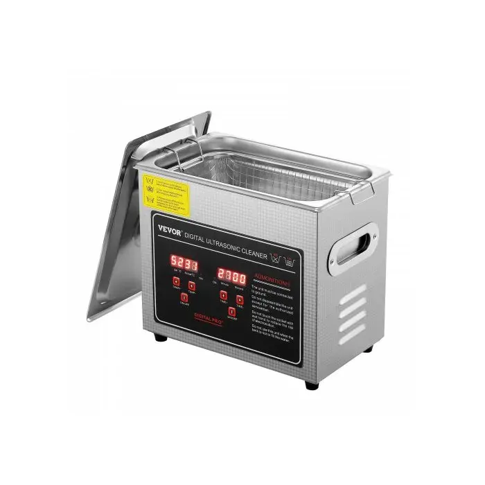 Nettoyeur à Ultrasons 3L en Acier Inoxydable Bac Ultrasons Numérique avec Chauffage Temps et Température Réglables Appareil de Net