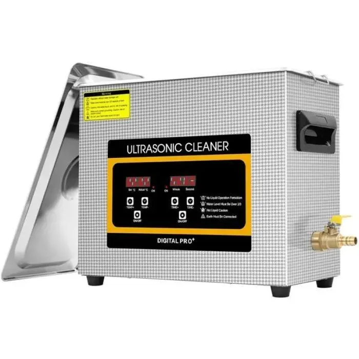 Nettoyeur à Ultrasons 6.5L avec Chauffage Temps et Température Réglables Appareil de Nettoyage Ultrasonique NETTOYEUR A ULTRASONS
