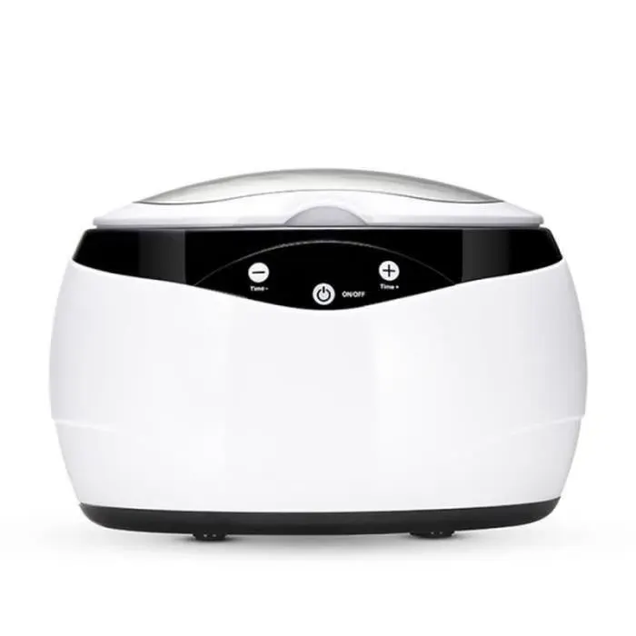 Nettoyeur à Ultrasons Blanc 600ML 35W Lave-vaisselle Pour Lunettes Montres Chaîne De Manucure Pièces De Tatouage