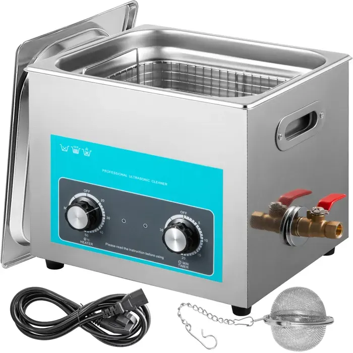Nettoyeur à Ultrasons-Duoku-10 L-Acier Inoxydable-avec Minuterie de Chauffage Numérique et Nettoyage de Bijoux