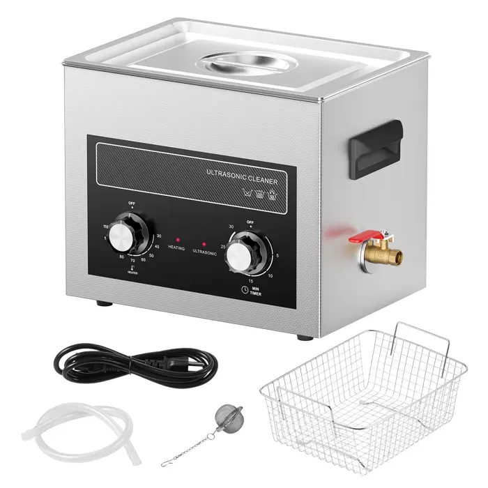 Nettoyeur à Ultrasons-Duoku-10 L-Machine de Cavitation Sonique 240W avec Chauffage et Minuterie