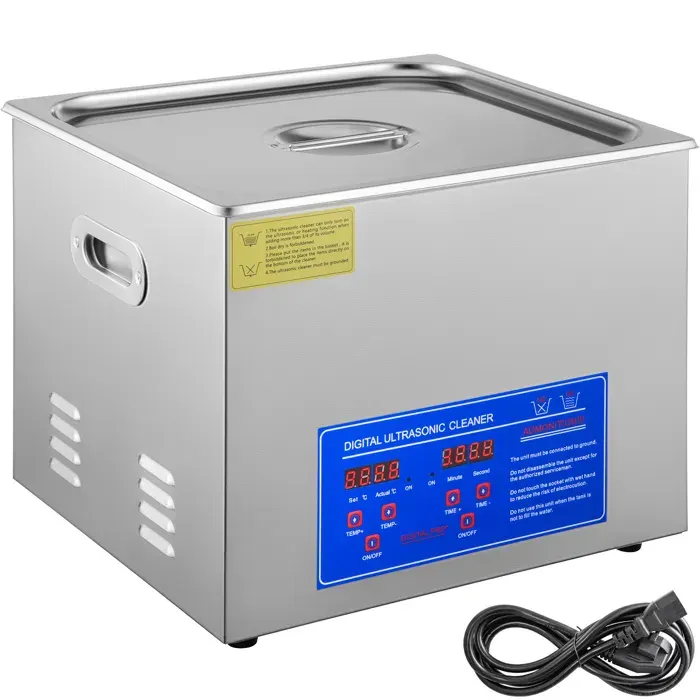 Nettoyeur à Ultrasons-Duoku-15 L-Acier Inoxydable-avec Minuterie de Chauffage Numérique et Nettoyage de Bijoux
